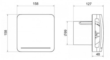 Накладной вентилятор Soler & Palau ECOAIR 100 HLC Ecowatt (Таймер, Датчик влажности)